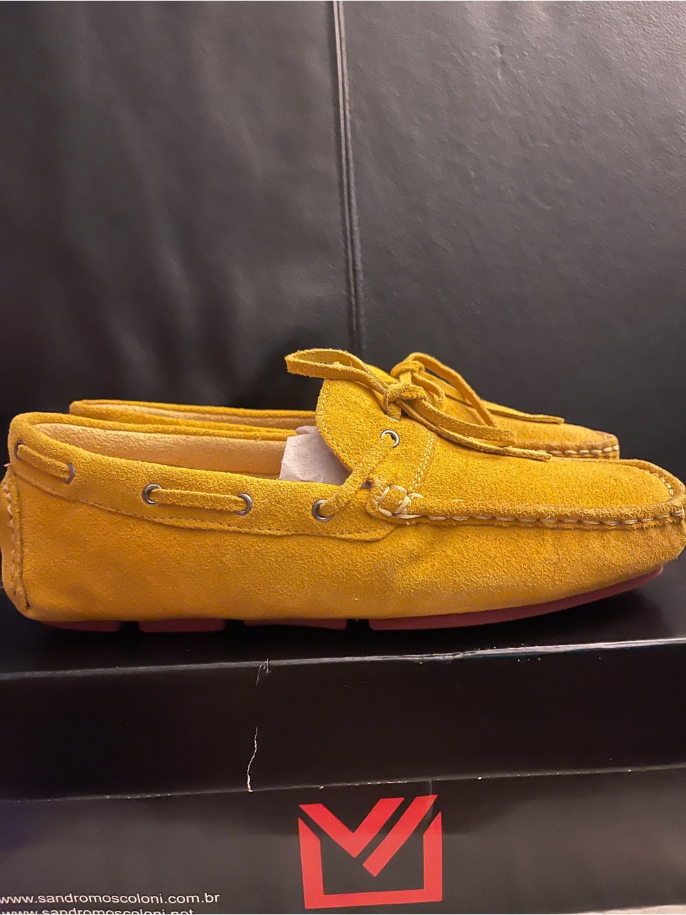 Sandro Moscoloni Men’s Suede Moccasin Loafers Hash Sz 8.5 Men/10 Women NWB